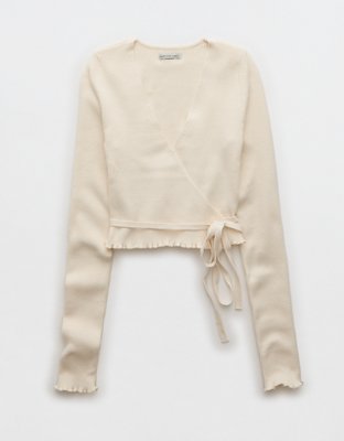 AE Cropped Wrap Cardigan