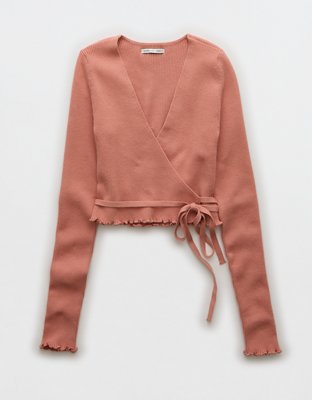 AE Cropped Wrap Cardigan