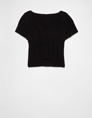 Женские свитеры American Eagle AE Cropped Short-Sleeve Sweater — фото 6