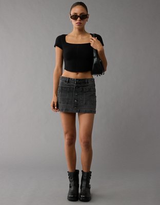AE Cropped Short-Sleeve Sweater