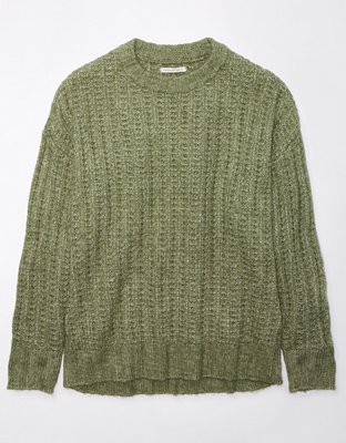 Bdg Max Oversized Waffle Knit Sweater In Neutral Multi