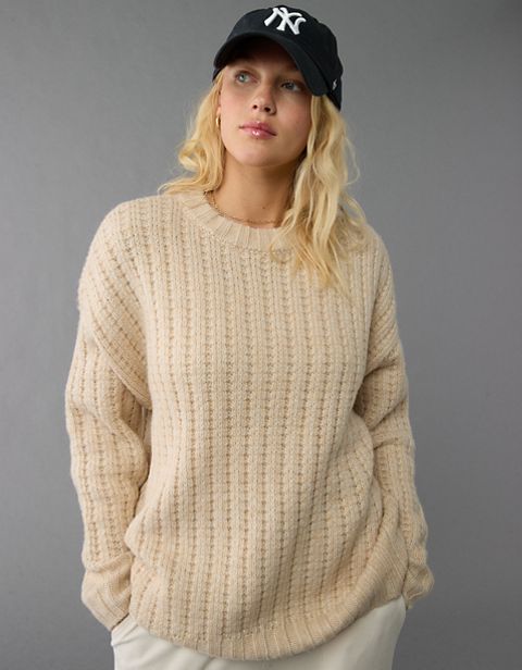 Женские свитеры American Eagle AE Oversized Crew Neck Sweater