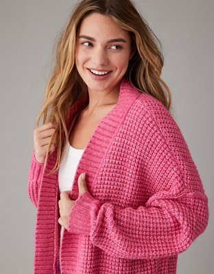 AE Whoa So Cozy Waffle Cardigan