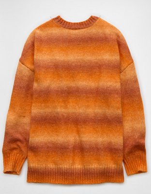 AE Halloween Striped Pumpkin Sweater