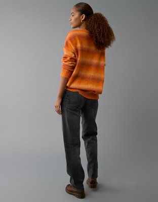 AE Halloween Striped Pumpkin Sweater