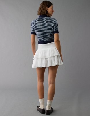 Женские свитеры American Eagle AE Striped Button-Up Cropped Sweater Polo Shirt — фото 4