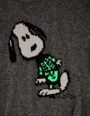 Женские свитеры American Eagle AE Snoopy Skeleton Sweater — фото 5