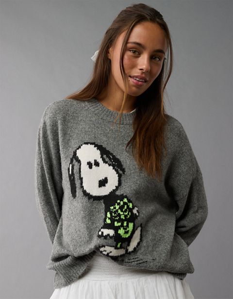 Женские свитеры American Eagle AE Snoopy Skeleton Sweater