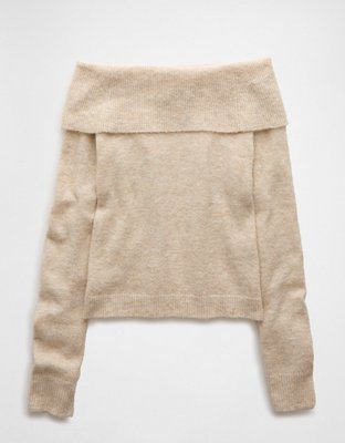 Женские свитеры American Eagle AE Whoa So Soft Off-The-Shoulder Sweater — фото 4