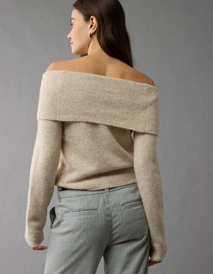 Женские свитеры American Eagle AE Whoa So Soft Off-The-Shoulder Sweater — фото 2