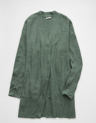 AE Whoa So Soft Cardigan Extragrande de Línea Larga