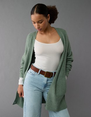 AE Whoa So Soft Cardigan Extragrande de Línea Larga