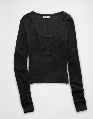 AE Fitted Henley Sweater