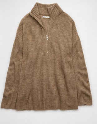 Женские свитеры American Eagle AE Oversized Quarter-Zip Sweater — фото 3