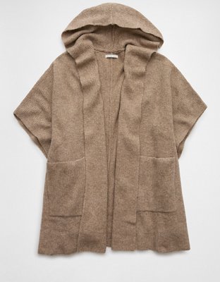 Женские свитеры American Eagle AE Whoa So Soft Hooded Sweater Poncho — фото 2