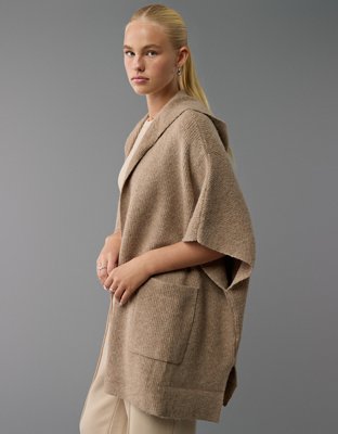 AE Whoa So Soft Hooded Sweater Poncho