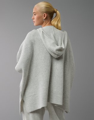 AE Whoa So Soft Hooded Sweater Poncho