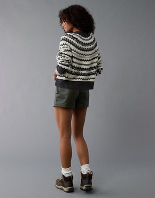 Женские свитеры American Eagle AE Chunky Raglan Fairisle Sweater — фото 4