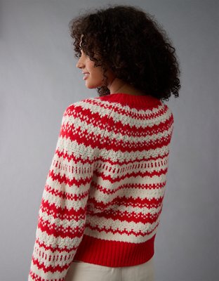 AE Chunky Raglan Fairisle Sweater