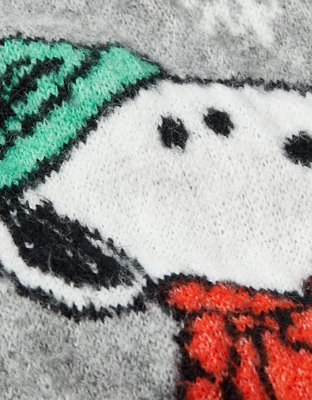 AE Whoa So Soft Oversized Snoopy Holiday Sweater