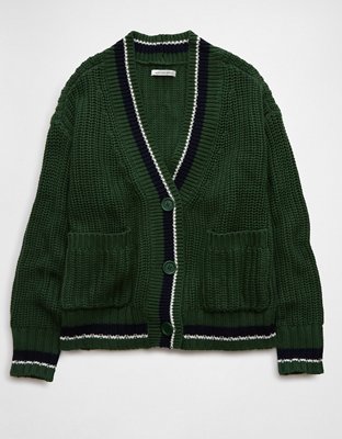 AE Tipped Button-Up Cardigan
