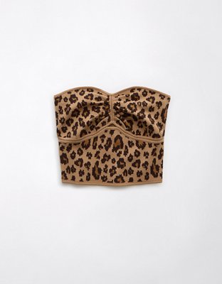 AE Cinched Leopard Tube Top