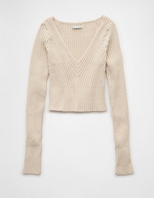 AE V-Neck Chenille Sweater