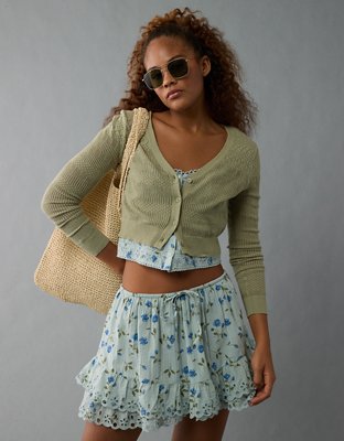 AE Pointelle V-Neck Cardigan