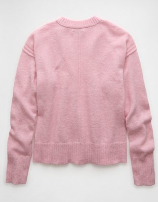 AE Whoa So Soft Suéter con Cuello Redondo de Corazón
