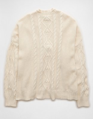 AE Open Front Cable Cardigan