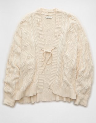 AE Open Front Cable Cardigan