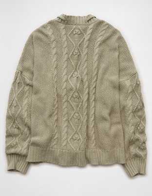 AE Open Front Cable Cardigan