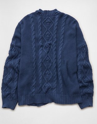 Cardigan torsadé ouvert sur le devant AE