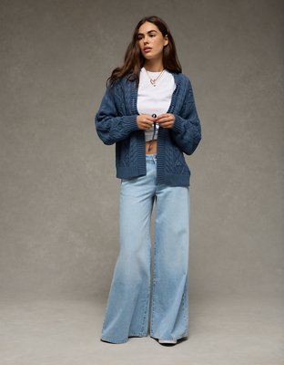 AE Open Front Cable Cardigan