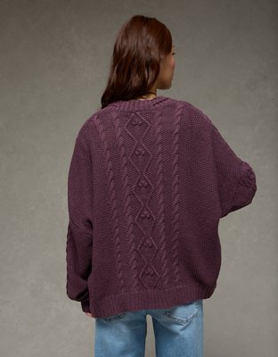 AE Open Front Cable Cardigan