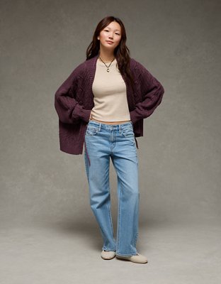 AE Open Front Cable Cardigan