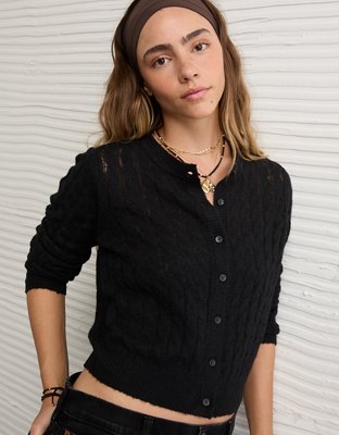 AE Whoa So Soft Button-Front Cardigan