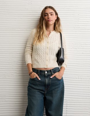 AE Whoa So Soft Button-Front Cardigan