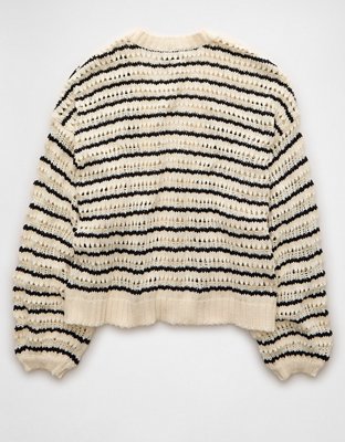AE Balloon Sleeve Crochet Cardigan