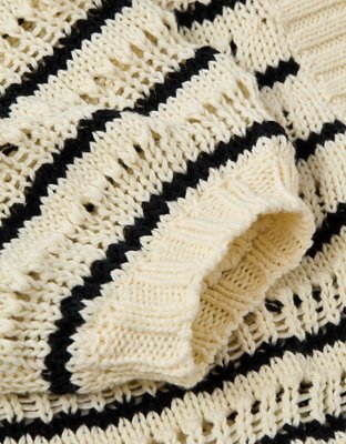 AE Cardigan al Crochet con Mangas Abombadas