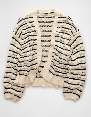 AE Balloon Sleeve Crochet Cardigan