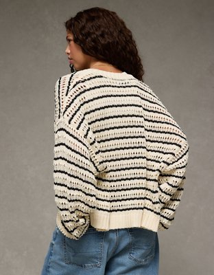 AE Balloon Sleeve Crochet Cardigan