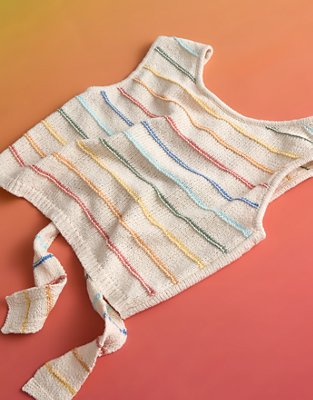 AE Pride Cropped Tie Back Sweater Tank Top