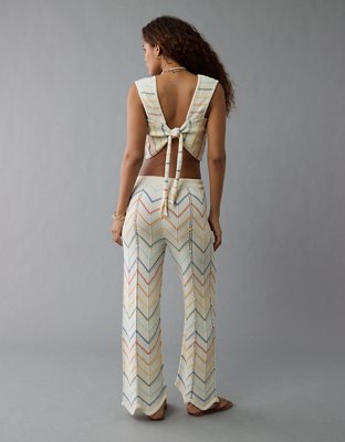 AE Pride Cropped Tie Back Sweater Tank Top