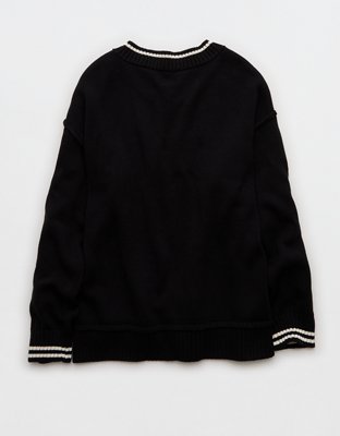 AE Oversized V-Neck Destination Graphic Sweater
