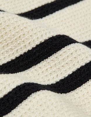 Haut bain-de-soleil court en tricot rayé AE