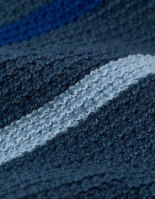 Haut bain-de-soleil court en tricot rayé AE