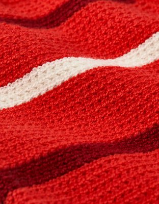 Haut bain-de-soleil court en tricot rayé AE