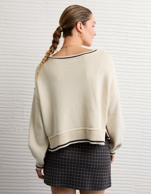 AE Boatneck Graphic Sweater