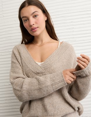 AE Whoa So Soft Oversized V-Neck Sweater